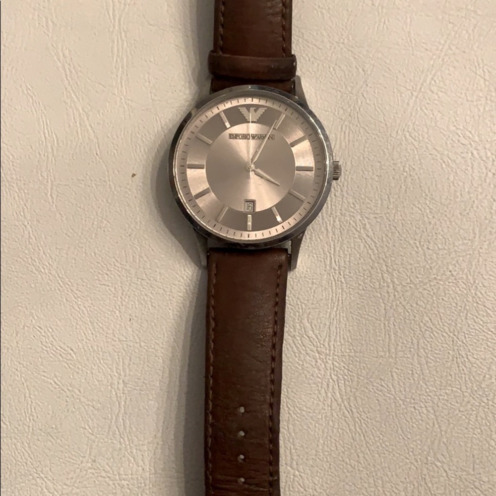 Emporio Armani Men’s Watch Leather Strap